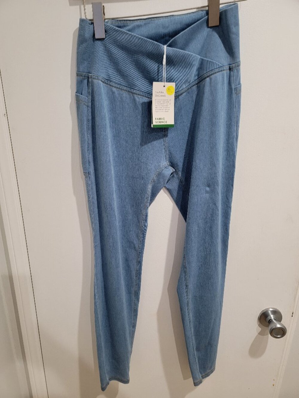 Halara Flex™ Crossover Pocket Washed Denim Work Leggings
